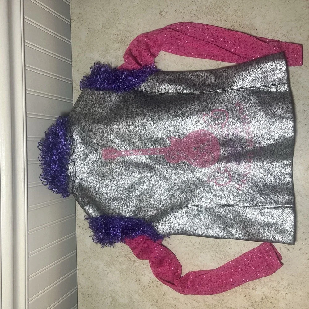Disney Store Exclusive Hannah Montana Costume Jacket Vest Sequin Top Girls S 7/8